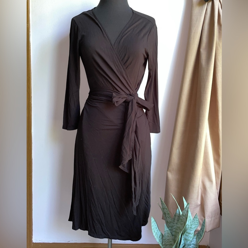Max Studio black wrap dress